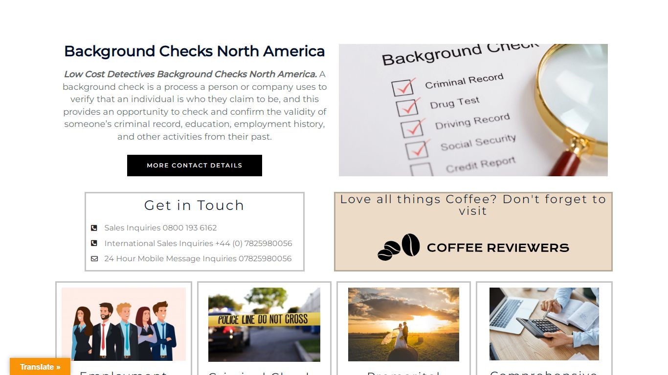 Background Checks North America - Experts - Low Cost Detectives